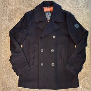 Belstaff Black Wool Peacoat
